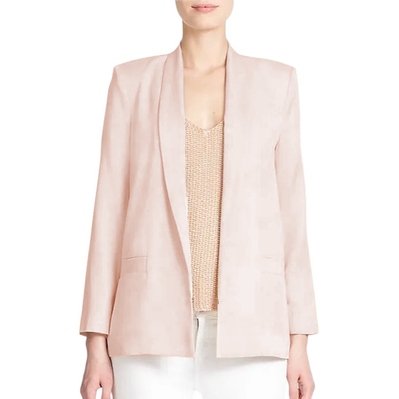 ALICE + OLIVIA Tori Shawl Lapel Blazer in Pale Blush XS - Picture 2 of 9